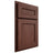 Shiloh Cabinetry Partial Overlay Landes Cherry Plain Cut Bourbon Door