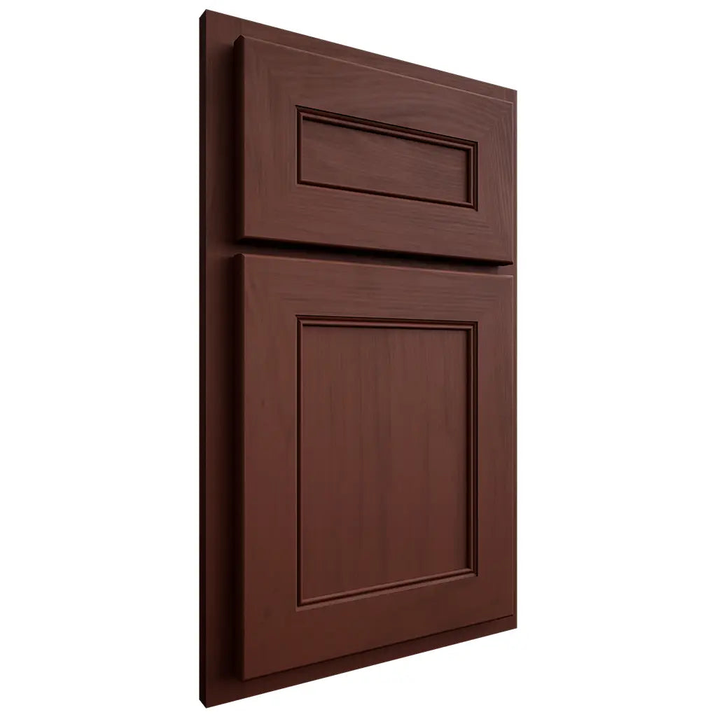 Shiloh Cabinetry Partial Overlay Landes Maple Plain Cut Sable Door