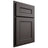 Shiloh Cabinetry Partial Overlay Landes Paintable Urbane Bronze Door