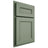 Shiloh Cabinetry Partial Overlay Landes Poplar Plain Cut Moss Door