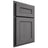 Shiloh Cabinetry Partial Overlay Landes Red Oak Plain Cut Cadet Door