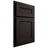Shiloh Cabinetry Partial Overlay Landes Red Oak Plain Cut Espresso Door