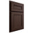 Shiloh Cabinetry Partial Overlay Landes Walnut Plain Cut Bison Door
