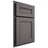 Shiloh Cabinetry Partial Overlay Landes Walnut Plain Cut Cadet Door