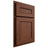 Shiloh Cabinetry Partial Overlay Landes Walnut Plain Cut Rye Door