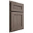 Shiloh Cabinetry Partial Overlay Landes White Oak Plain Cut Clay Door
