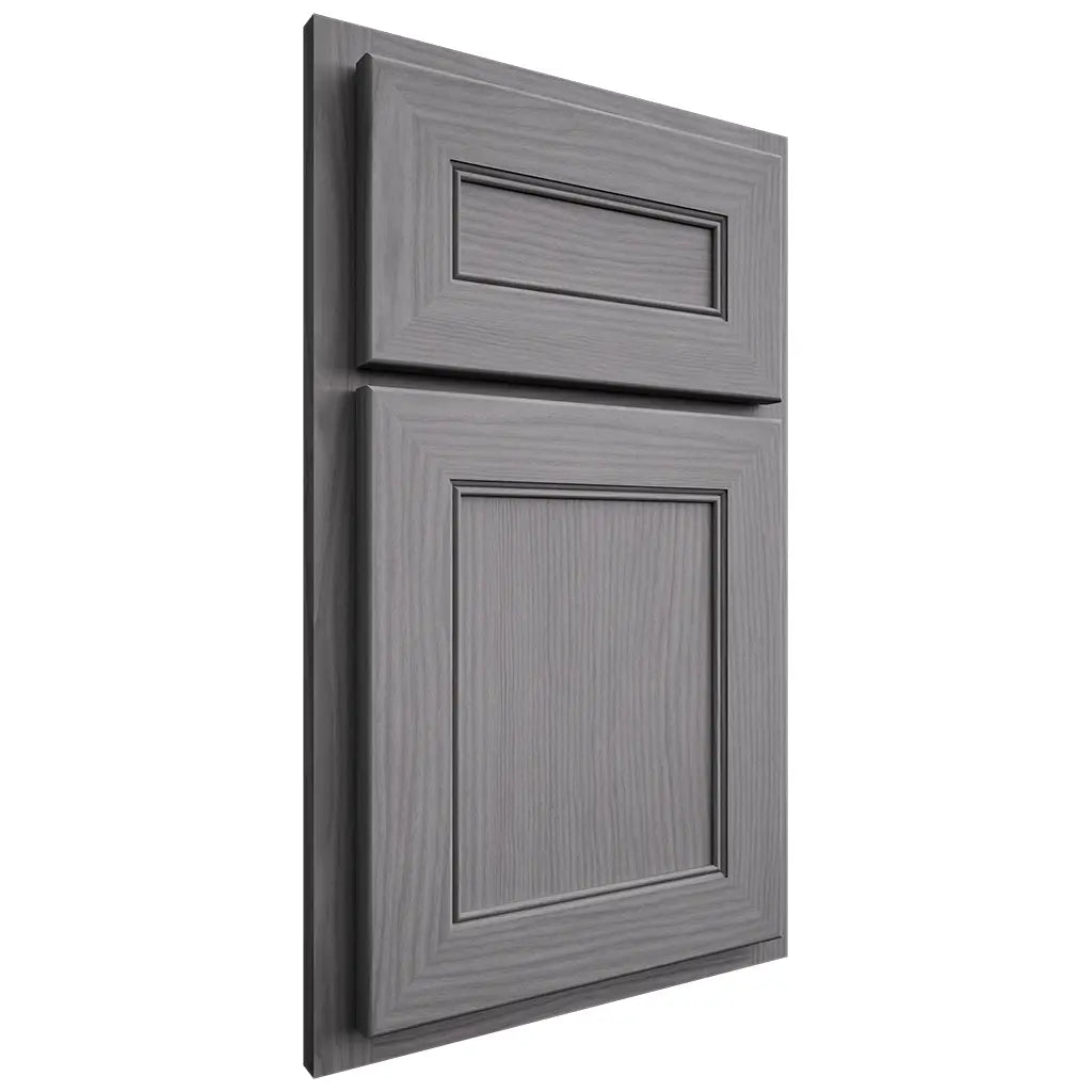 Shiloh Cabinetry Partial Overlay Landes White Oak Plain Cut Sterling Door