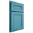 Shiloh Cabinetry Partial Overlay Landes White Oak Quarter Sawn Aqua Door