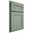 Shiloh Cabinetry Partial Overlay Landes White Oak Quarter Sawn Moss Door