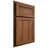 Shiloh Cabinetry Partial Overlay Malibu Hickory Plain Cut Burnt Sugar Door