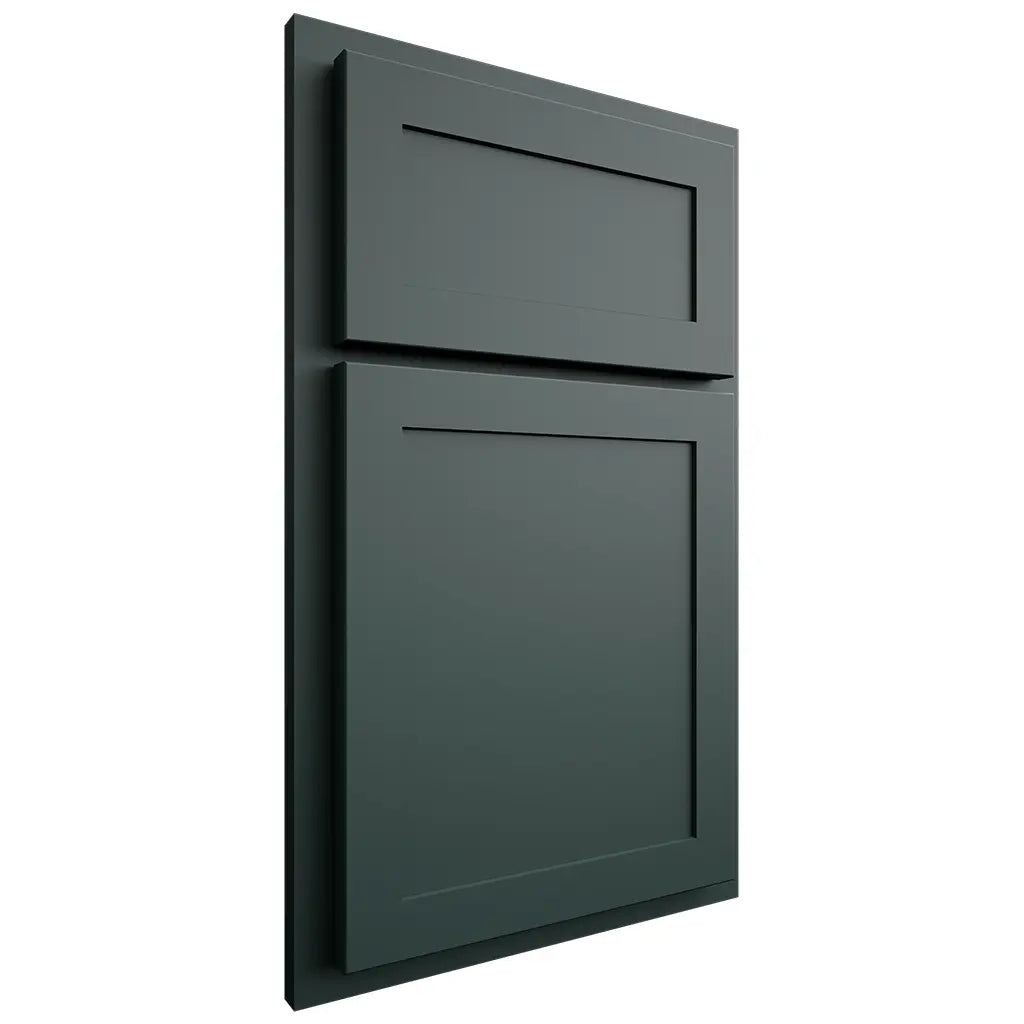 Shiloh Cabinetry Partial Overlay Malibu Paintable Billiard Green Door