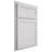 Shiloh Cabinetry Partial Overlay Malibu Paintable Polar Door