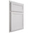 Shiloh Cabinetry Partial Overlay Malibu Paintable Pure White Door