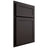 Shiloh Cabinetry Partial Overlay Malibu Poplar Plain Cut Carbon Door