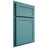 Shiloh Cabinetry Partial Overlay Malibu Red Oak Plain Cut Aqua Door