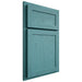 Shiloh Cabinetry Partial Overlay Malibu Red Oak Plain Cut Aqua Door