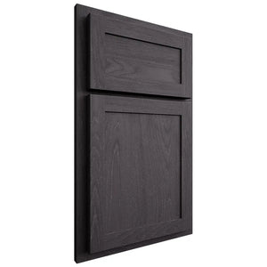Shiloh Cabinetry Partial Overlay Malibu Red Oak Plain Cut Harbor Door