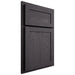 Shiloh Cabinetry Partial Overlay Malibu Red Oak Plain Cut Harbor Door