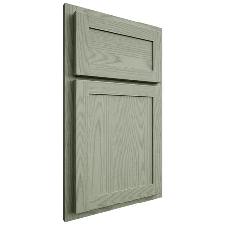 Shiloh Cabinetry Partial Overlay Malibu Red Oak Plain Cut Moss Door