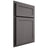 Shiloh Cabinetry Partial Overlay Malibu Walnut Plain Cut Cadet Door