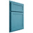 Shiloh Cabinetry Partial Overlay Malibu White Oak Plain Cut Aqua Door