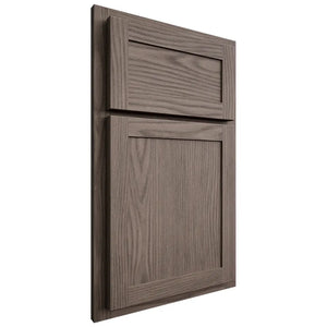 Shiloh Cabinetry Partial Overlay Malibu White Oak Plain Cut Clay Door