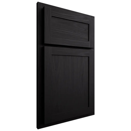 Shiloh Cabinetry Partial Overlay Malibu White Oak Plain Cut Ink Door