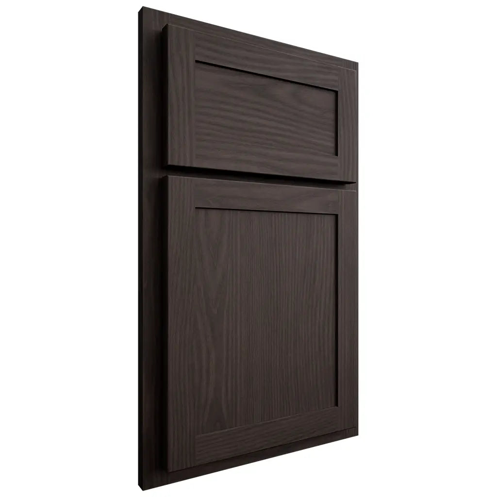 Shiloh Cabinetry Partial Overlay Malibu White Oak Plain Cut Morel Door