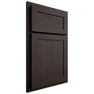 Shiloh Cabinetry Partial Overlay Malibu White Oak Plain Cut Morel Door