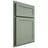 Shiloh Cabinetry Partial Overlay Malibu White Oak Plain Cut Moss Door