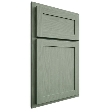 Shiloh Cabinetry Partial Overlay Malibu White Oak Plain Cut Moss Door