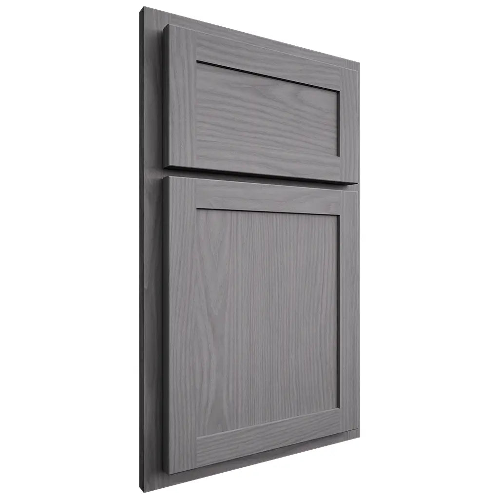 Shiloh Cabinetry Partial Overlay Malibu White Oak Plain Cut Sterling Door