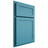 Shiloh Cabinetry Partial Overlay Malibu White Oak Quarter Sawn Aqua Door