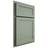 Shiloh Cabinetry Partial Overlay Malibu White Oak Rift Cut Moss Door