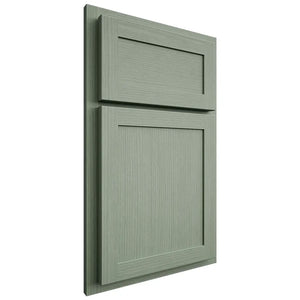 Shiloh Cabinetry Partial Overlay Malibu White Oak Rift Cut Moss Door