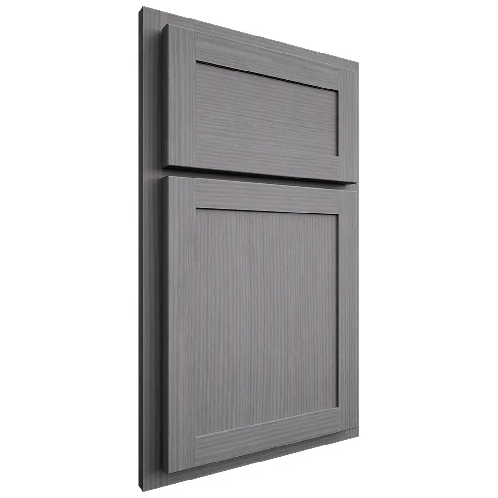 Shiloh Cabinetry Partial Overlay Malibu White Oak Rift Cut Sterling Door