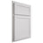 Shiloh Cabinetry Partial Overlay Malibu One Paintable Polar Door