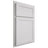 Shiloh Cabinetry Partial Overlay Malibu One Paintable Pure White Door