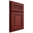 Shiloh Cabinetry Partial Overlay Manchester Cherry Plain Cut Red Door