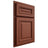 Shiloh Cabinetry Partial Overlay Manchester Maple Plain Cut Cayenne Door