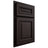 Shiloh Cabinetry Partial Overlay Manchester Maple Plain Cut Espresso Door