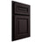 Shiloh Cabinetry Partial Overlay Manchester Red Oak Plain Cut Espresso Door