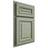 Shiloh Cabinetry Partial Overlay Manchester Red Oak Plain Cut Moss Door