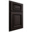 Shiloh Cabinetry Partial Overlay Montgomery Alder Plain Cut Espresso Door