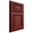 Shiloh Cabinetry Partial Overlay Montgomery Cherry Plain Cut Red Door