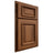Shiloh Cabinetry Partial Overlay Montgomery Hickory Plain Cut Burnt Sugar Door