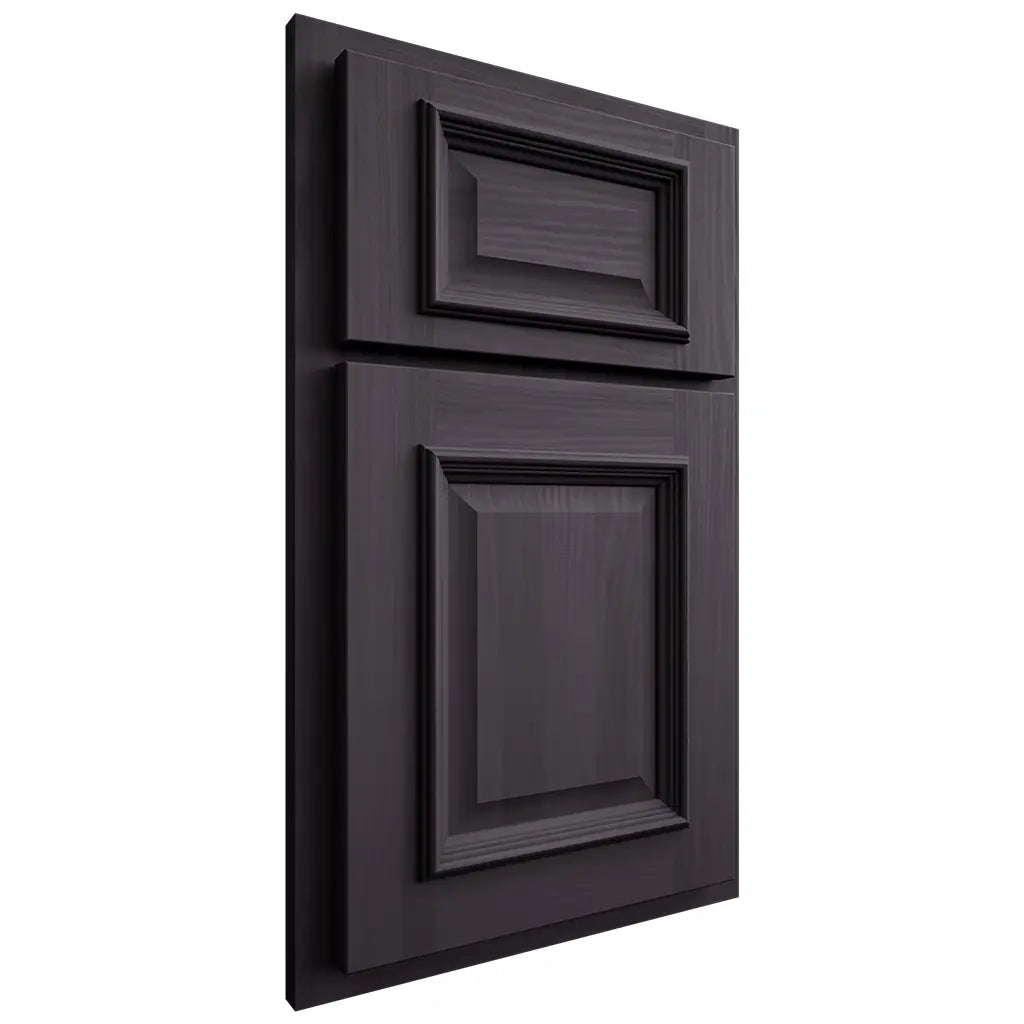 Shiloh Cabinetry Partial Overlay Montgomery Hickory Plain Cut Harbor Door
