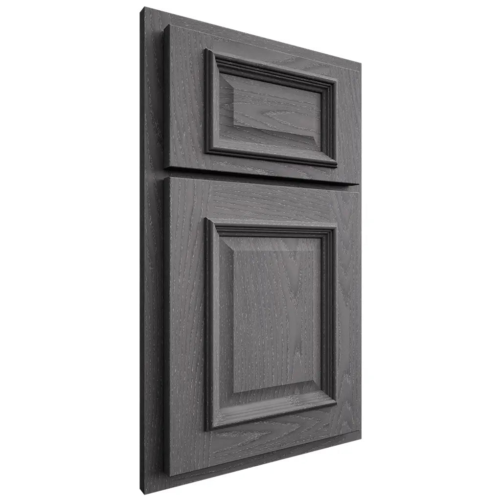 Shiloh Cabinetry Partial Overlay Montgomery Red Oak Plain Cut Cadet Door
