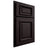Shiloh Cabinetry Partial Overlay Montgomery Red Oak Plain Cut Espresso Door