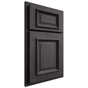 Shiloh Cabinetry Partial Overlay Montgomery Red Oak Plain Cut Harbor Door